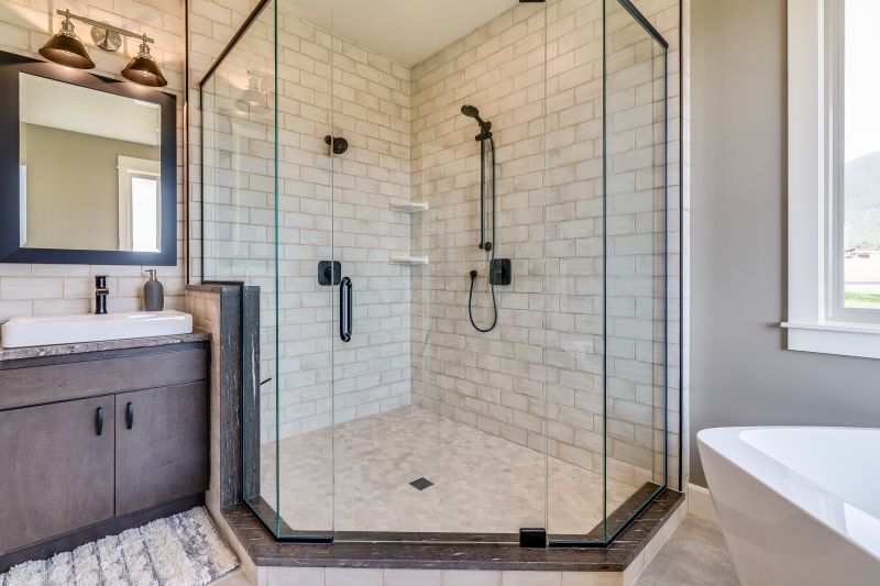 Glass Enclosed Alcove Shower